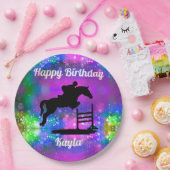 Happy Birthday Horse Hunter Jumper Equestrian Papieren Bordje (Feest)