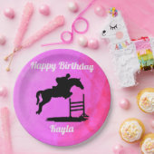 Happy Birthday Horse Hunter Jumper Equestrian Papieren Bordje (Feest)