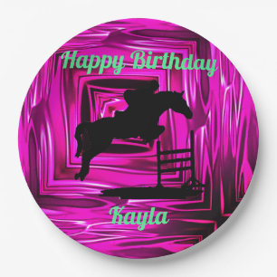 Happy Birthday Horse Hunter Jumper Equestrian Papieren Bordje