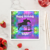 Happy Birthday Horse Hunter Jumper Equestrian Servet (Insitu)