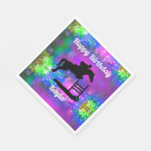 Happy Birthday Horse Hunter Jumper Equestrian Servet (Hoek)