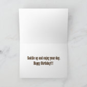 Happy Birthday Horse Kaart (Binnen)