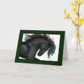 Happy Birthday Horse Kaart beroemd gemaakt door Bi (Gele Bloem)