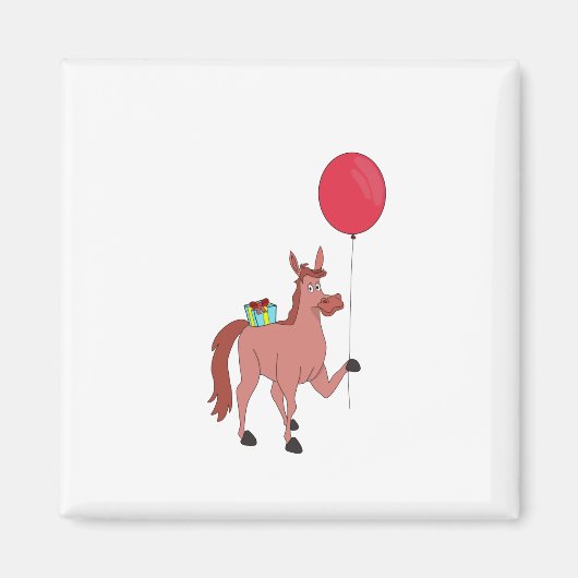 Happy Birthday Horse Magneet (Voorkant)