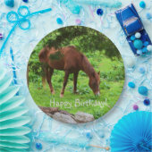 Happy Birthday Horse Papieren Bordje (Feest)