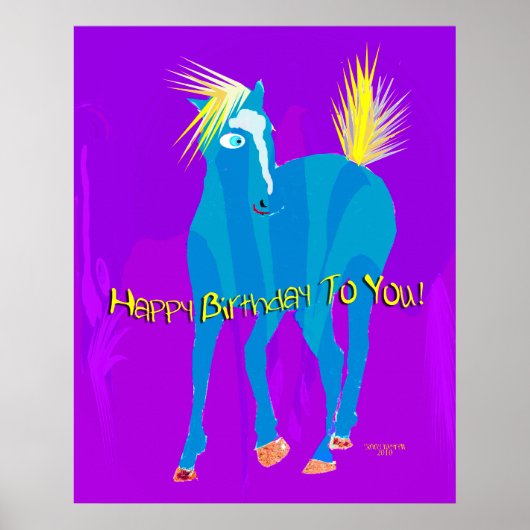 Happy Birthday Horse Poster (Voorkant)