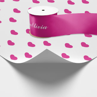 Happy Birthday Hot Pink Voeg tekst toe Satijnen Lint