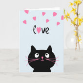 HAPPY BIRTHDAY HOUDT VAN JE ZWARTE CAT-KAART KAART (Gele Bloem)