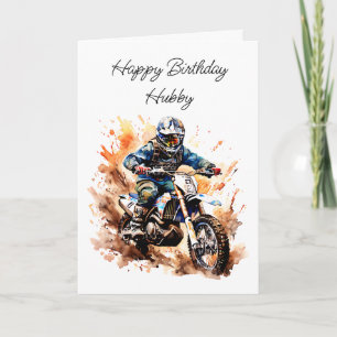 Happy Birthday Hubby   motorcrossfiets Kaart