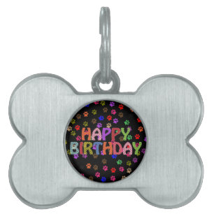 Happy Birthday Huisdieren Naamplaatje