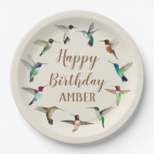 Happy Birthday Hummingbird Custom Paper Borden