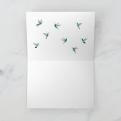 Happy Birthday Hummingbird Kaart (Binnen)