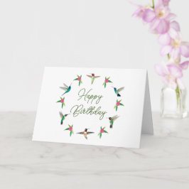 Happy Birthday Hummingbird Kaart
