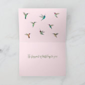 Happy Birthday Hummingbird Kaart (Binnen)