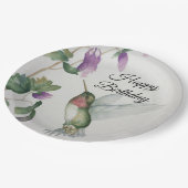 Happy Birthday Hummingbird Party Stylish Fun Papieren Bordje (Gekanteld)