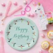 Happy Birthday Hummingvogels Papieren Bordje (Feest)