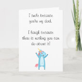 Happy Birthday Humor Dad Funny Kaart (Voorkant)