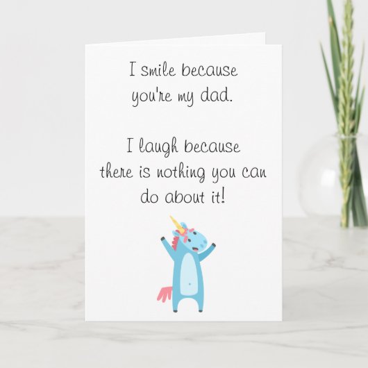 Happy Birthday Humor Dad Funny Kaart (Voorkant)
