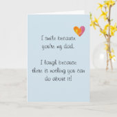 Happy Birthday Humor Dad Funny Kaart (Gele Bloem)