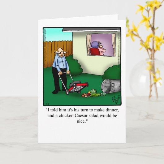 Happy Birthday Humor Wenskaart voor haar Kaart (Gele Bloem)