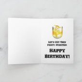 Happy Birthday Humor - Whiskey Sour Recept Kaart (Binnen)