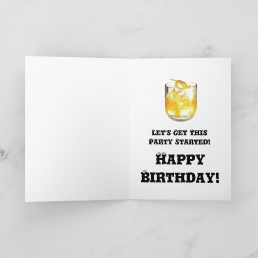 Happy Birthday Humor - Whiskey Sour Recept Kaart (Binnen)