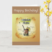 Happy Birthday Humor - Whiskey Sour Recept Kaart (Gele Bloem)
