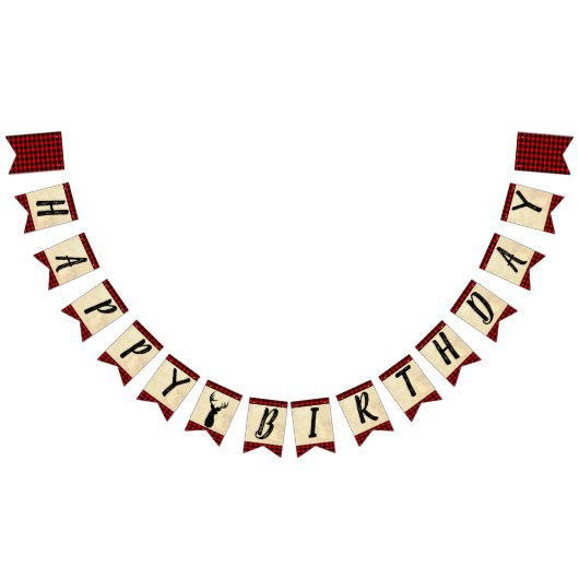 Happy Birthday Hunting Theme Vlaggetjes (Alle)