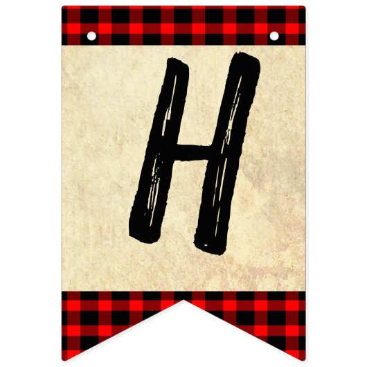 Happy Birthday Hunting Theme Vlaggetjes (Tweede vlag)