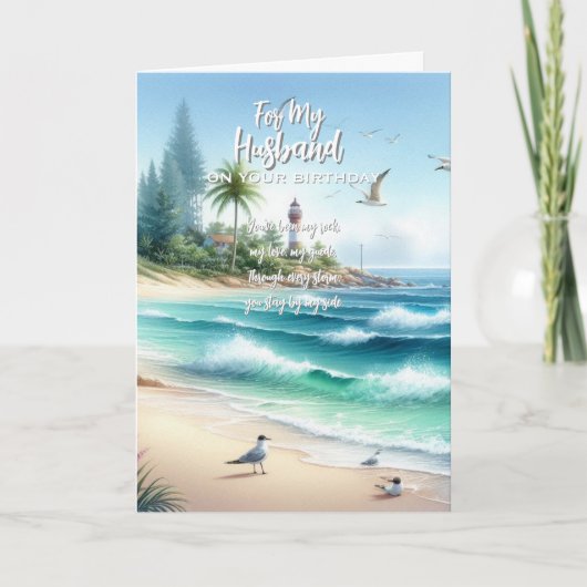 Happy Birthday Husband Bedankkaart (Voorkant)
