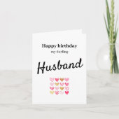 Happy Birthday Husband Card Bedankkaart (Voorkant)