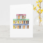 Happy Birthday Husband Cartoon Cats Kaart (Gele Bloem)