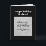 Happy Birthday Husband definitie van Relax Humor Kaart<br><div class="desc">Happy Birthday Husband definitie van Relax Humor Greeting</div>