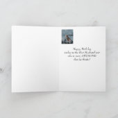 Happy Birthday Husband Howling Wolf Moon Quote Kaart (Binnen)