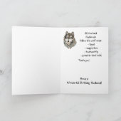 Happy Birthday Husband Humor Wolf, Wolves Kaart (Binnen)