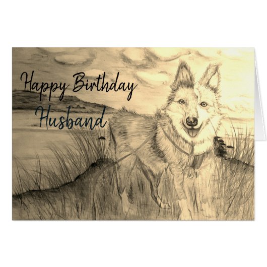 Happy Birthday Husband Kaart (Voorkant Horizontaal)