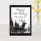 Happy Birthday Husband  Stag, Deer Kaart (Gele Bloem)