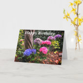 Happy Birthday Hydrangeas #1 Kaart (Gele Bloem)