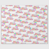 Happy Birthday Ice Cream-behandelingen Cadeaupapier (Vlak)