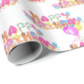 Happy Birthday Ice Cream-behandelingen Cadeaupapier (Rol Hoek)