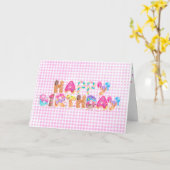 Happy Birthday Ice Cream-behandelingen Kaart (Gele Bloem)