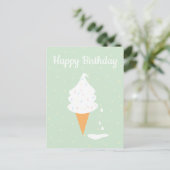 Happy Birthday Ice Cream Cone Sprinkles Polka Dots Briefkaart (Staand voorkant)