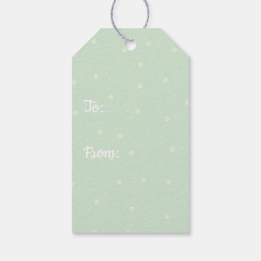 Happy Birthday Ice Cream Cone Sprinkles Polka Dots Cadeaulabel (Achterkant)