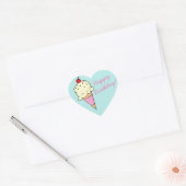 Happy Birthday Ice Cream Hart Sticker (Envelop)