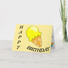 Happy Birthday Ice-Cream Sweet Message Kaart