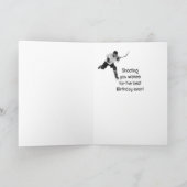 Happy Birthday Ice Hockey Sport Kaart (Binnen)