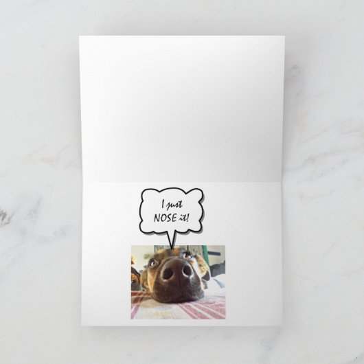 Happy Birthday Ik noteer het gewoon Cute Dog Kaart (Binnen)