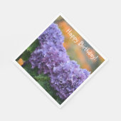 Happy Birthday Impressionistic Paars Hydrangea Servet (Hoek)