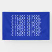 Happy Birthday in Binary Code Spandoek (Horizontaal)