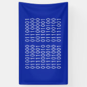 Happy Birthday in Binary Code Spandoek (Verticaal)